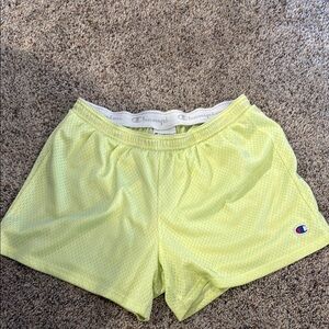Champion Light Yellow Mesh Shorts
